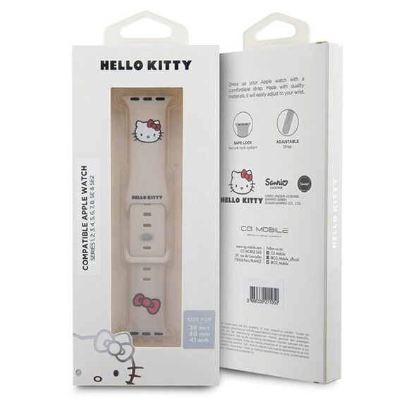 Hello Kitty Silicone Kitty Head strap for Apple Watch 38/40/41mm - beige - Accessories - Smartwatches & Accessories - Techbox
