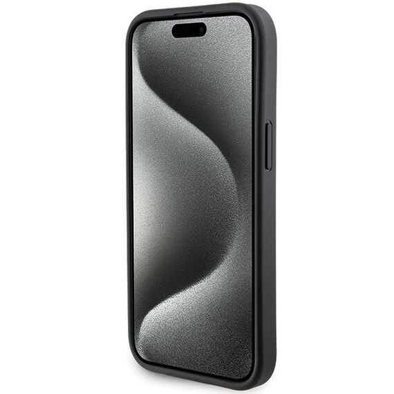 Karl Lagerfeld Gripstand Saffiano Karl&amp;Choupette Pins case for iPhone 15 Plus / 14 Plus - black - Apple Cases - Cases - Techbox