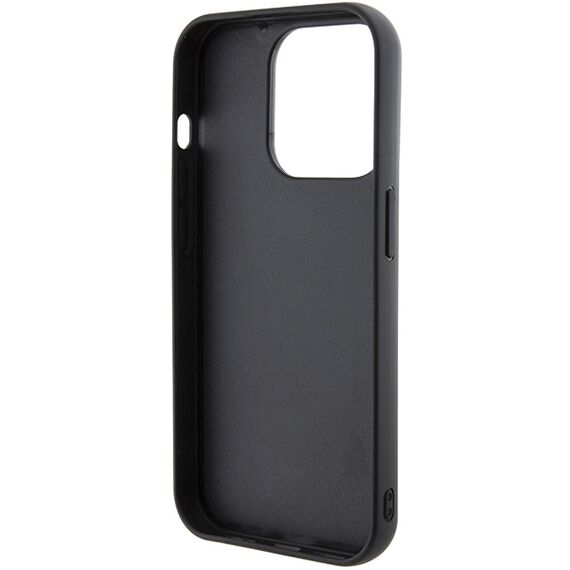 Karl Lagerfeld Gripstand Saffiano Karl&amp;Choupette Pins case for iPhone 15 Pro - black - Apple Cases - Cases - Techbox
