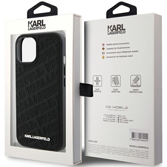 Karl Lagerfeld Quilted K Pattern case for iPhone 15 - black | Techbox