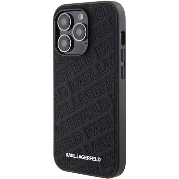 Karl Lagerfeld Quilted K Pattern iPhone 15 Pro Case - Black - Uncategorized Cases (2) - Cases - Techbox