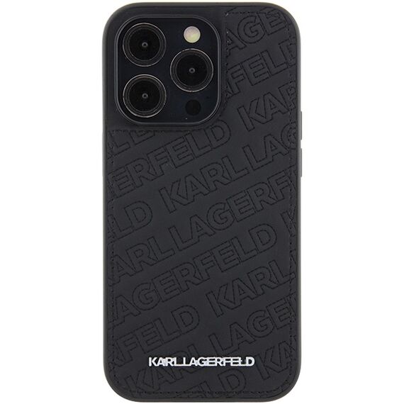 Karl Lagerfeld Quilted K Pattern iPhone 15 Pro Case - Black - Uncategorized Cases (2) - Cases - Techbox