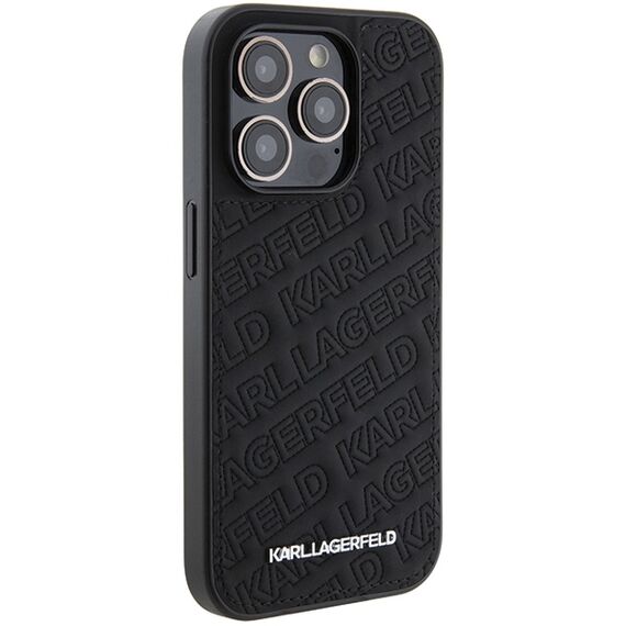 Karl Lagerfeld Quilted K Pattern iPhone 15 Pro Case - Black - Uncategorized Cases (2) - Cases - Techbox