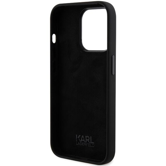 Karl Lagerfeld Silicone Ikonik Metal Pin case for iPhone 15 Pro - black - Apple Cases - Cases - Techbox