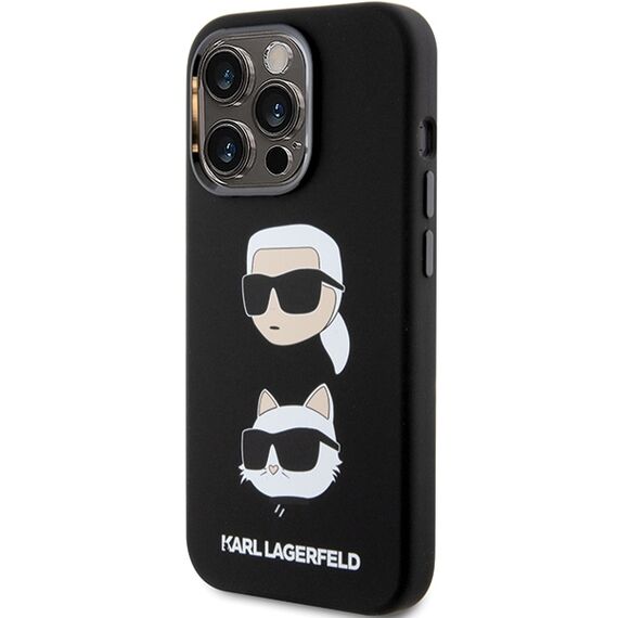 Karl Lagerfeld Silicone Karl&amp;Choupette Head case for iPhone 15 Pro Max - black - Apple Cases - Cases - Techbox