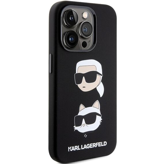 Karl Lagerfeld Silicone Karl&amp;Choupette Head case for iPhone 15 Pro Max - black - Apple Cases - Cases - Techbox