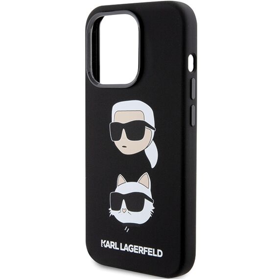 Karl Lagerfeld Silicone Karl&amp;Choupette Head case for iPhone 15 Pro Max - black - Apple Cases - Cases - Techbox