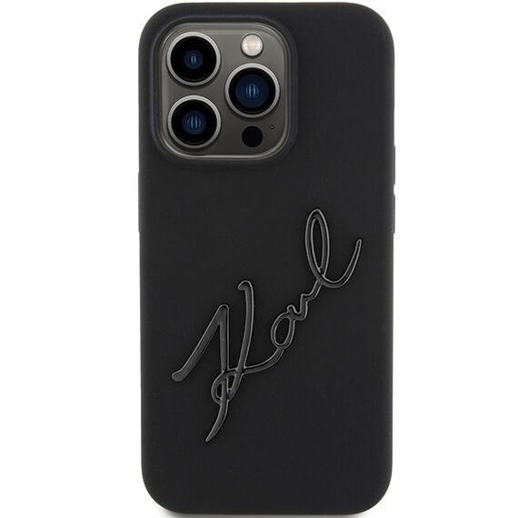Karl Lagerfeld Silicone Karl Script case for iPhone 15 Pro - black - Uncategorized Cases (2) - Cases - Techbox