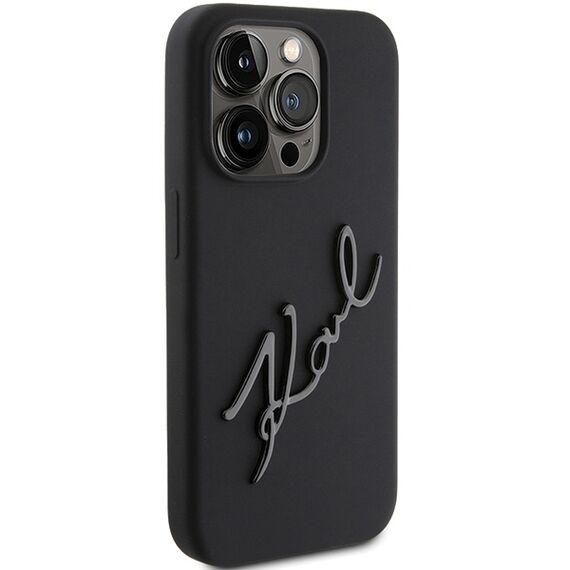 Karl Lagerfeld Silicone Karl Script case for iPhone 15 Pro - black - Uncategorized Cases (2) - Cases - Techbox