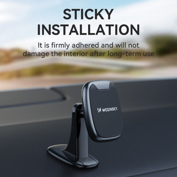 Wozinsky WUMTD Magnetic Car Dashboard Phone Holder - Black | Techbox