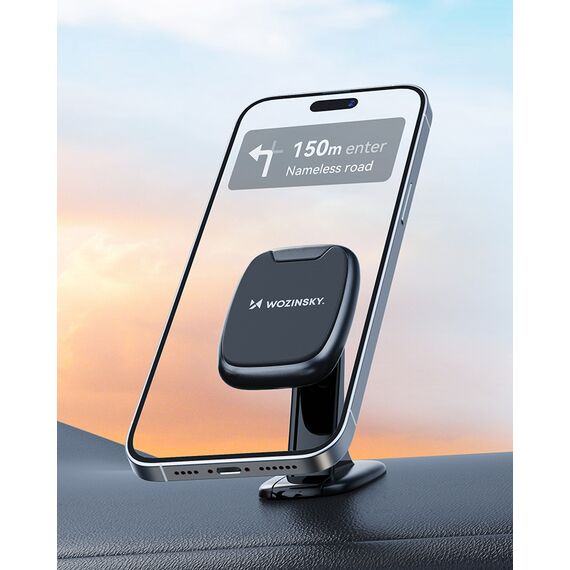 Wozinsky WUMTD Magnetic Car Dashboard Phone Holder - Black | Techbox