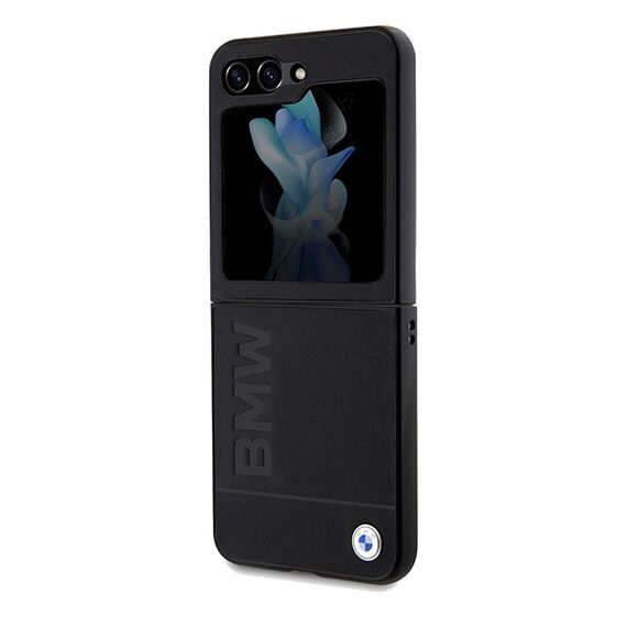 BMW Leather Hot Stamp case for Samsung Galaxy Z Flip 5 - black - Samsung Cases - Cases - Techbox