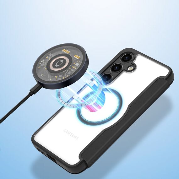 Dux Ducis Skin X Pro case for Samsung S24+ with magnetic ring and flap - black | Techbox