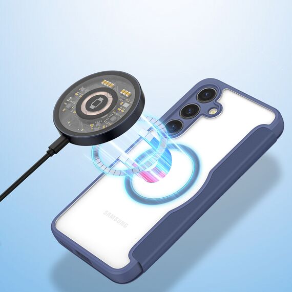 Dux Ducis Skin X Pro case for Samsung S24+ with magnetic ring and flap - blue | Techbox