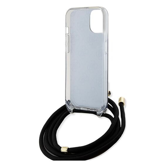 Guess Crossbody Cord 4G Print Case for iPhone 15/14/13 - Black - Apple Cases - Cases - Techbox