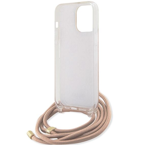 Guess Crossbody Cord 4G Print case for iPhone 15 Pro - pink | Techbox
