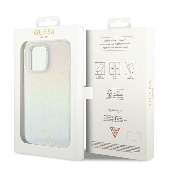 Guess IML Faceted Mirror Disco Iridescent case for iPhone 13 Pro Max - multicolored - Apple Cases - Cases - Techbox