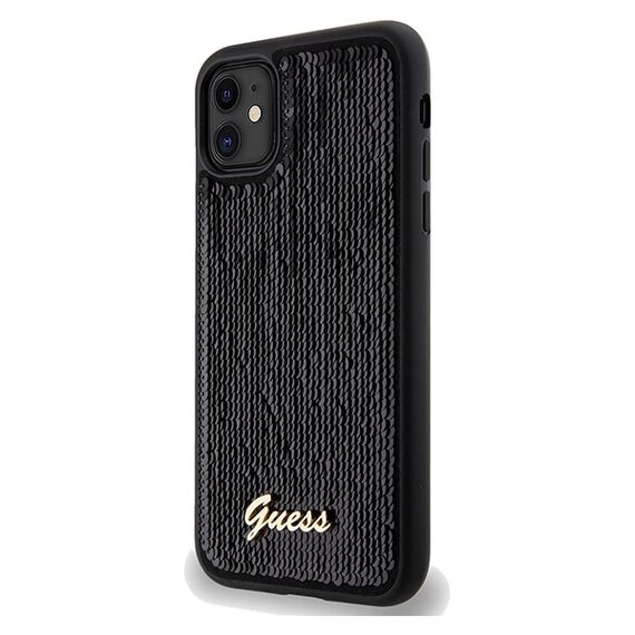 Guess Sequin Script Metal case for iPhone 11 / Xr - black - Uncategorized Cases (2) - Cases - Techbox