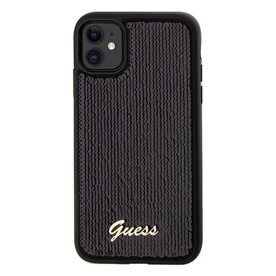 Guess Sequin Script Metal case for iPhone 11 / Xr - black - Uncategorized Cases (2) - Cases - Techbox
