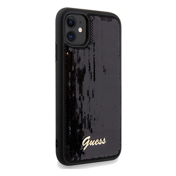 Guess Sequin Script Metal case for iPhone 11 / Xr - black - Uncategorized Cases (2) - Cases - Techbox