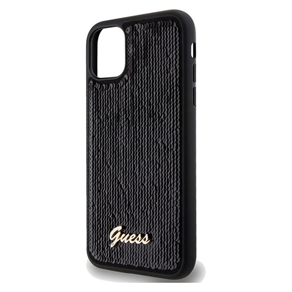 Guess Sequin Script Metal case for iPhone 11 / Xr - black - Uncategorized Cases (2) - Cases - Techbox