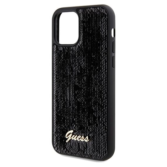 Guess Sequin Script Metal case for iPhone 12/12 Pro - black - Uncategorized Cases (2) - Cases - Techbox