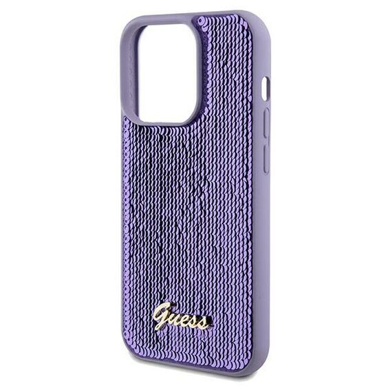 Guess Sequin Script Metal case for iPhone 13 Pro / 13 - purple | Techbox