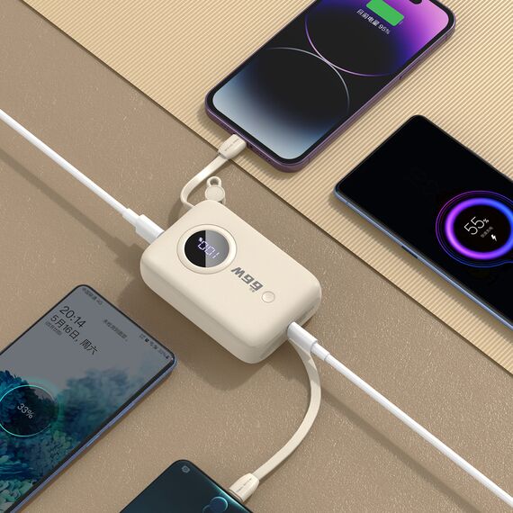 Powerbank Dudao K-14 USB-A / USB-C 10000mAh - beige | Techbox