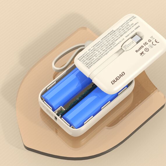 Powerbank Dudao K-14 USB-A / USB-C 10000mAh - beige | Techbox