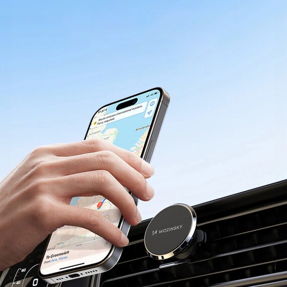 Wozinsky WUMKO magnetic phone holder for car air vent - black - Smartphone Holders - Smartphones - Techbox