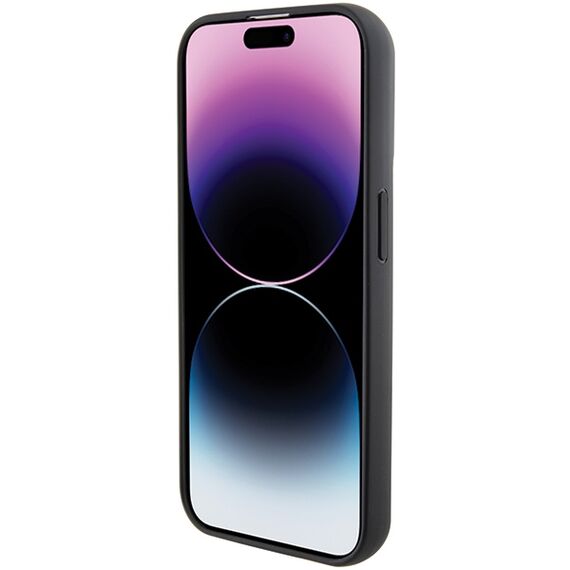 Karl Lagerfeld Gripstand Saffiano Choupette Pins case for iPhone 14 Pro - black | Techbox