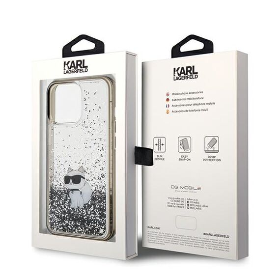 Karl Lagerfeld Liquid Glitter Choupette case for iPhone 13 Pro Max - transparent - Apple Cases - Cases - Techbox