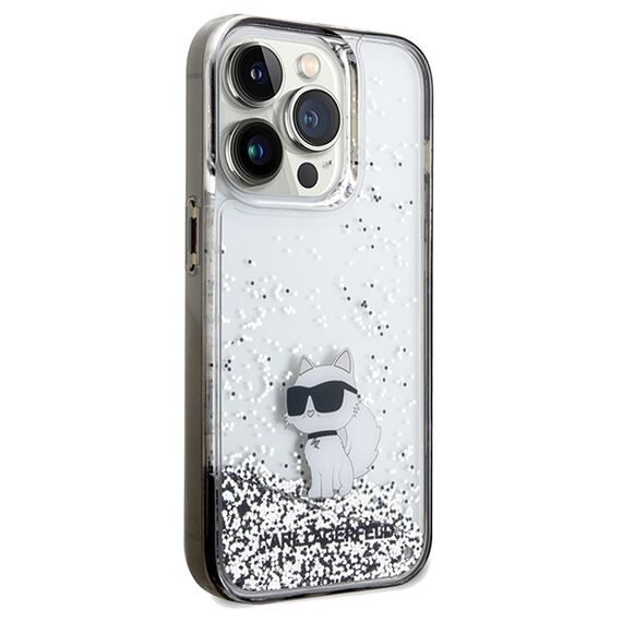 Karl Lagerfeld Liquid Glitter Choupette case for iPhone 14 Pro - transparent | Techbox