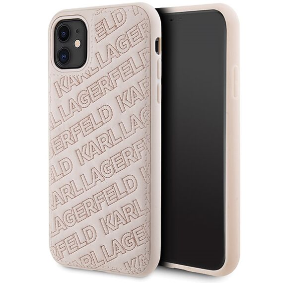 Karl Lagerfeld Quilted K Pattern case for iPhone 11 / Xr - pink - Uncategorized Cases (2) - Cases - Techbox