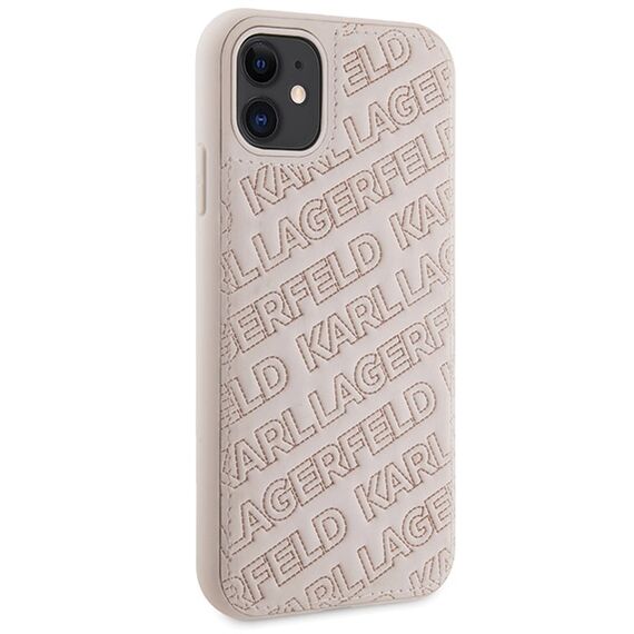 Karl Lagerfeld Quilted K Pattern case for iPhone 11 / Xr - pink - Uncategorized Cases (2) - Cases - Techbox