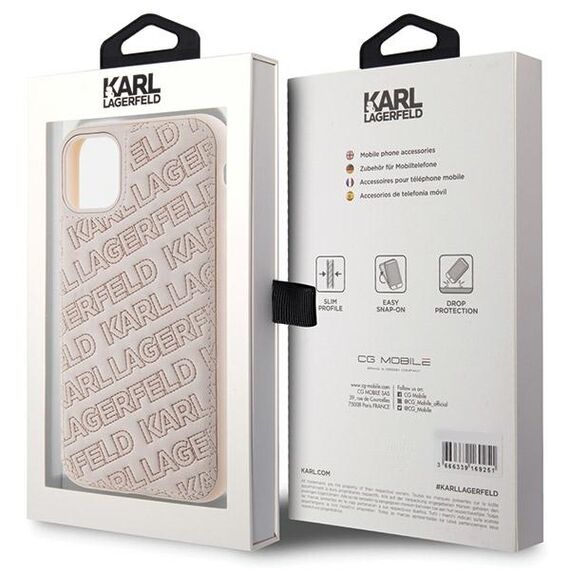 Karl Lagerfeld Quilted K Pattern case for iPhone 11 / Xr - pink - Uncategorized Cases (2) - Cases - Techbox