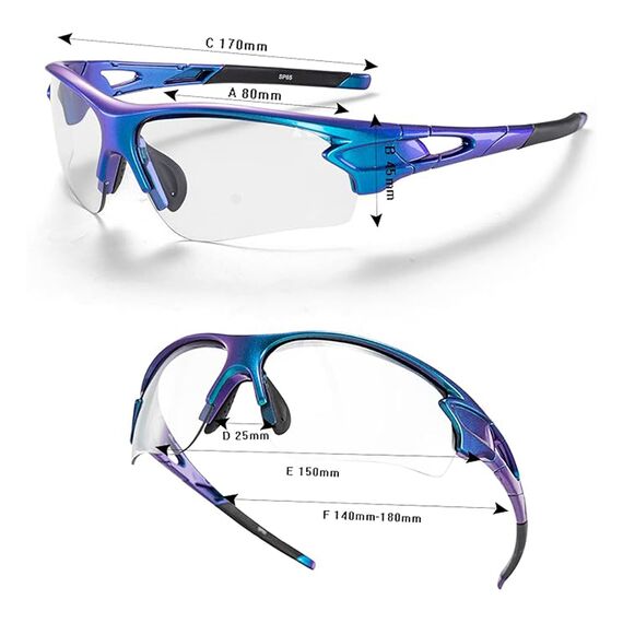 Rockbros 10069 photochromic UV400 cycling glasses - blue - Bicycle - Sports & Fitness - Techbox
