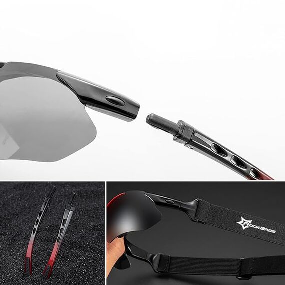 Rockbros 10141 photochromic UV400 cycling glasses - red - Bicycle - Sports & Fitness - Techbox