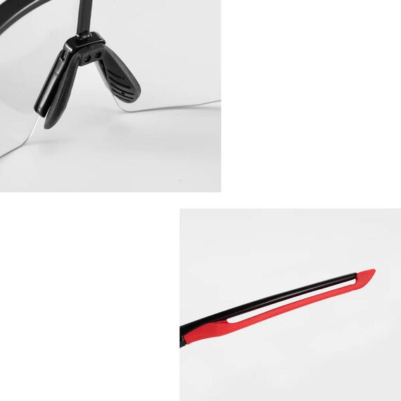 Rockbros 10173 photochromic UV400 cycling glasses - black and red - Bicycle - Sports & Fitness - Techbox
