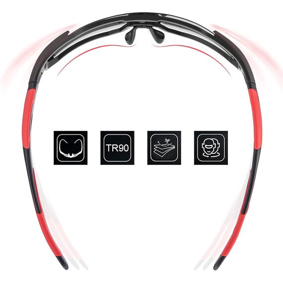 Rockbros 10182 polarizing cycling glasses - red - Bicycle - Sports & Fitness - Techbox