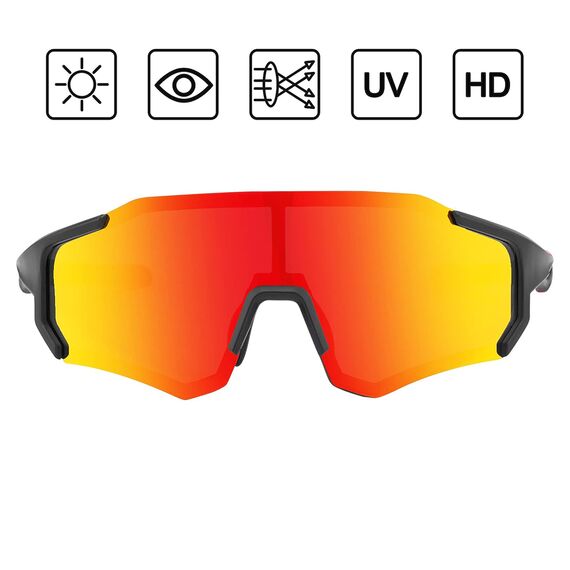 Rockbros 10182 polarizing cycling glasses - red - Bicycle - Sports & Fitness - Techbox