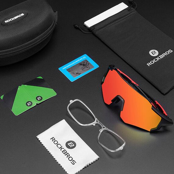 Rockbros 10182 polarizing cycling glasses - red - Bicycle - Sports & Fitness - Techbox