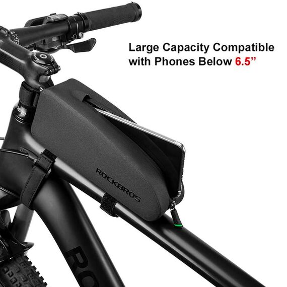 Rockbros AS-019-1 bicycle frame bag waterproof 1.6 l - black | Techbox