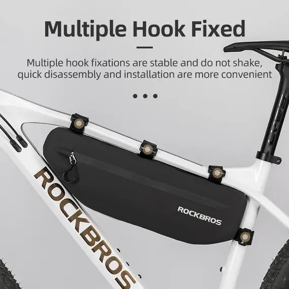 Rockbros AS-043 bicycle bag with Velcro 3l - black - Bicycle - Sports & Fitness - Techbox