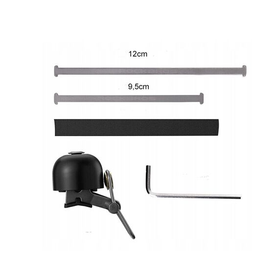 Rockbros 15-1BBK retro bicycle bell - black | Techbox
