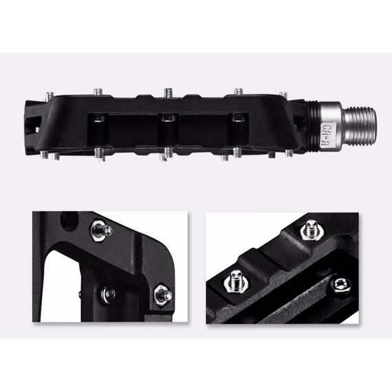Rockbros 2017-12CBK Nylon Bicycle Pedal Set - Black - Bicycle - Sports & Fitness - Techbox