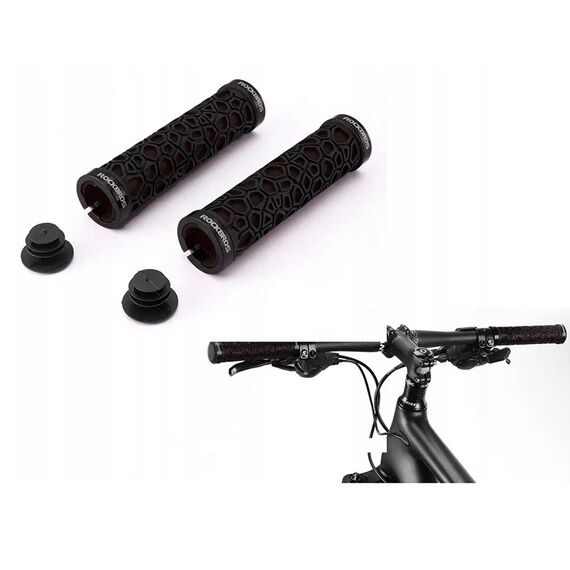 Rockbros 2017-14ABK bicycle grips - black | Techbox