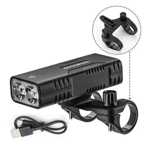 Rockbros 24310002001 front bicycle light 850 lm - black - Bicycle - Sports & Fitness - Techbox