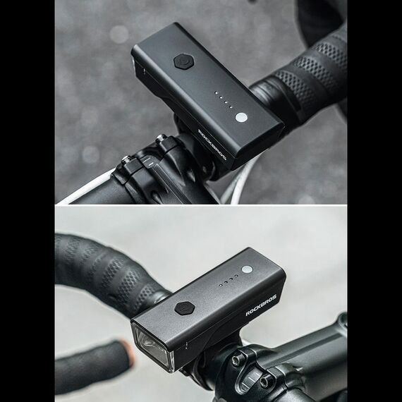 Rockbros 24510003001 front bicycle light 260 lm + USB-C - USB-A cable - black - Bicycle - Sports & Fitness - Techbox