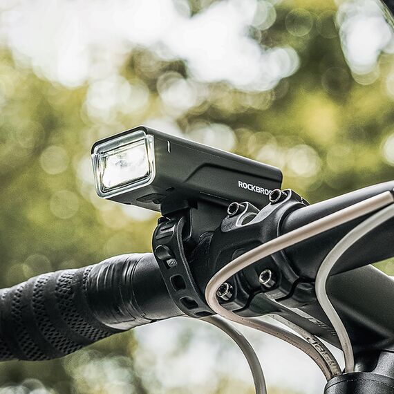 Rockbros 24510003001 front bicycle light 260 lm + USB-C - USB-A cable - black - Bicycle - Sports & Fitness - Techbox